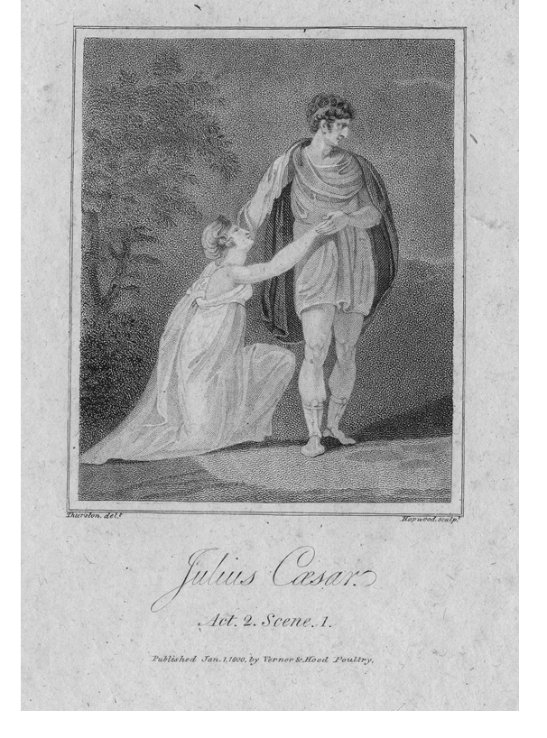 Act 2 graphic of Portia and Brutus